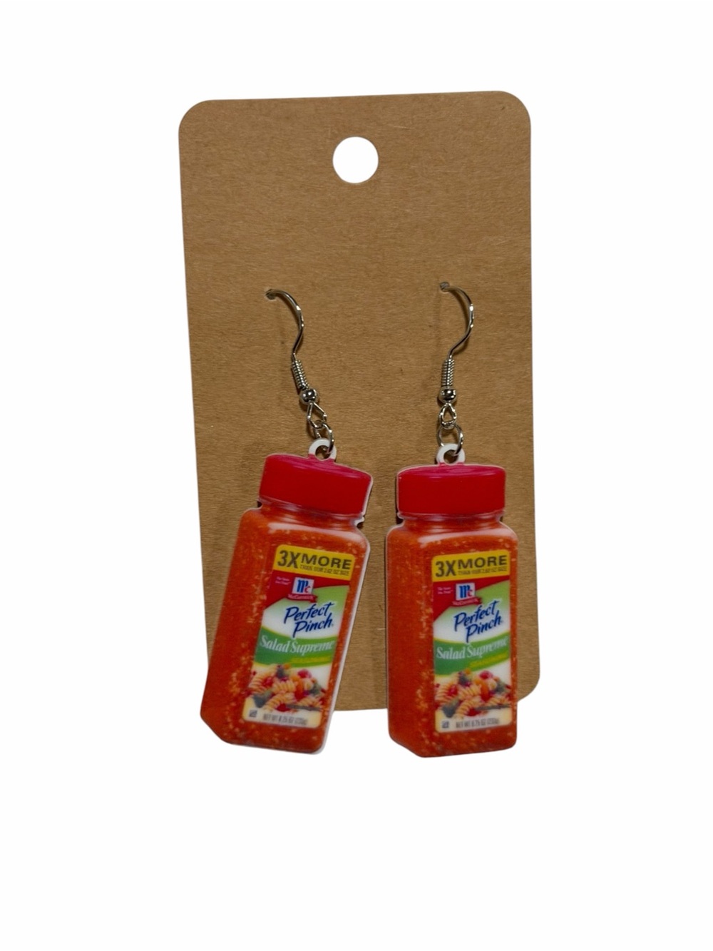 Novelty Red Bottle Dangle Earrings - Fun Food-Themed Accessory